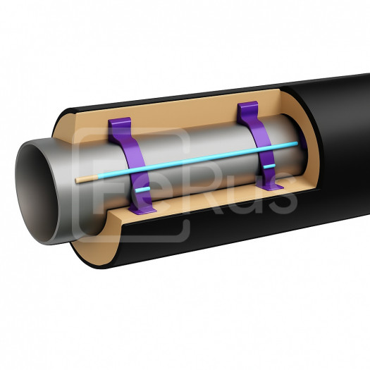 Труба ППУ стальная оболочка 219х5 мм Ст09Г2С ГОСТ 10705-80 с греющим кабелем